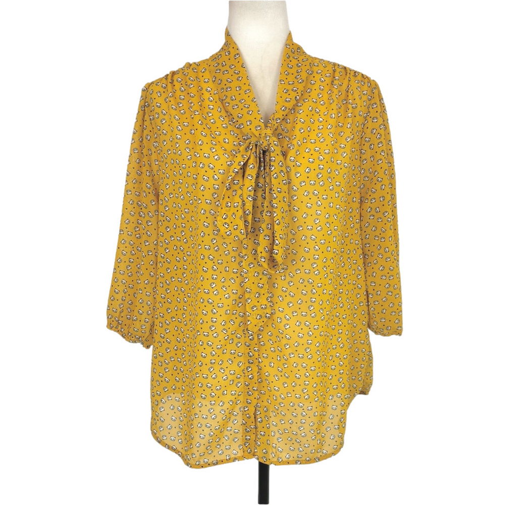 Antilia Femme yellow panda blouse - Picture 2 of 8